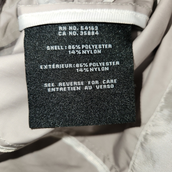 Cole Haan Packable Rain Jacket Size S/P Light Gray Zip Front With Snap Closure - Picture 12 of 15